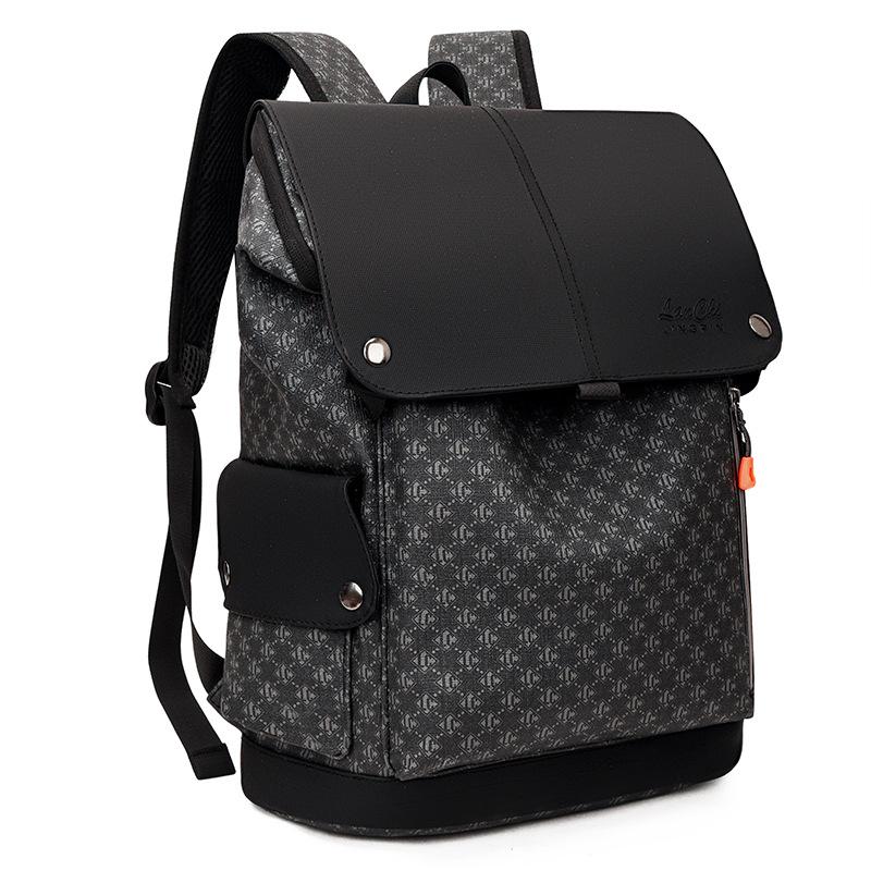 Schoolbag Business Backpack Men's Printed Business Commuter Backpack Travel Casual Large Capacity Laptop Backpack