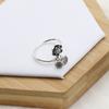 Adjustable Open Ring Women Men Vintage Style Plated Copper Geometric Lotus Flower Design Statement Jewelry Gift