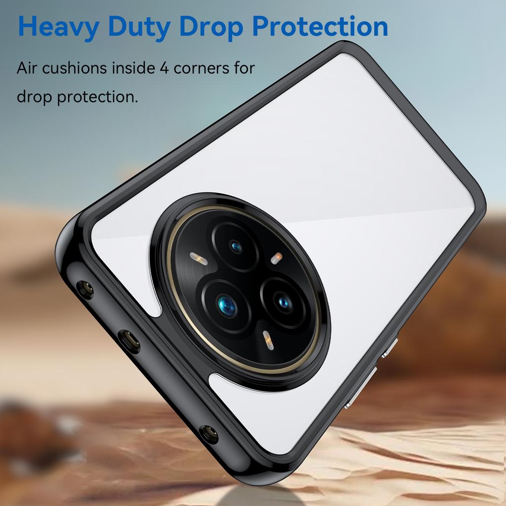 Für Realme 14 Pro Plus Klare Hülle Realme 14 Pro+ Abdeckung Coque Funda Hart Durchscheinend Weiche TPU Kante Rückseite Stoßfänger Realme 14 Pro Plus