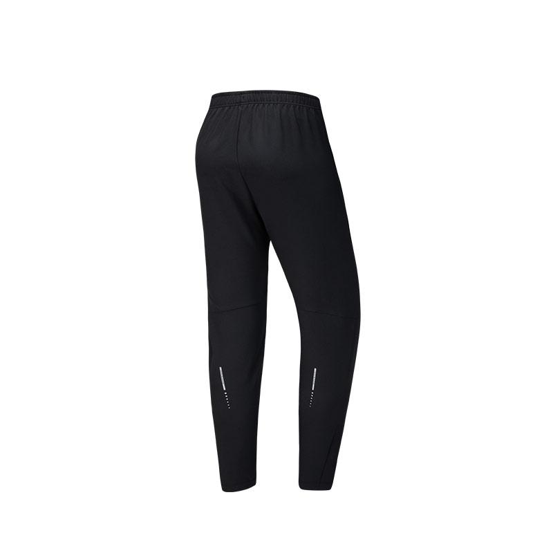 Anta Casual Simple Solid Color Straight Leg Elastic Knit Sports Pants Men Bottoms Black 952515502-1