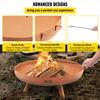 Fire Pit Bowl, 30-Inch Deep Round Carbon Steel Fire Bowl, Wood Burning for Outdoor Patios, Backyards & Camping Uses, with A Drain Hole, Portable