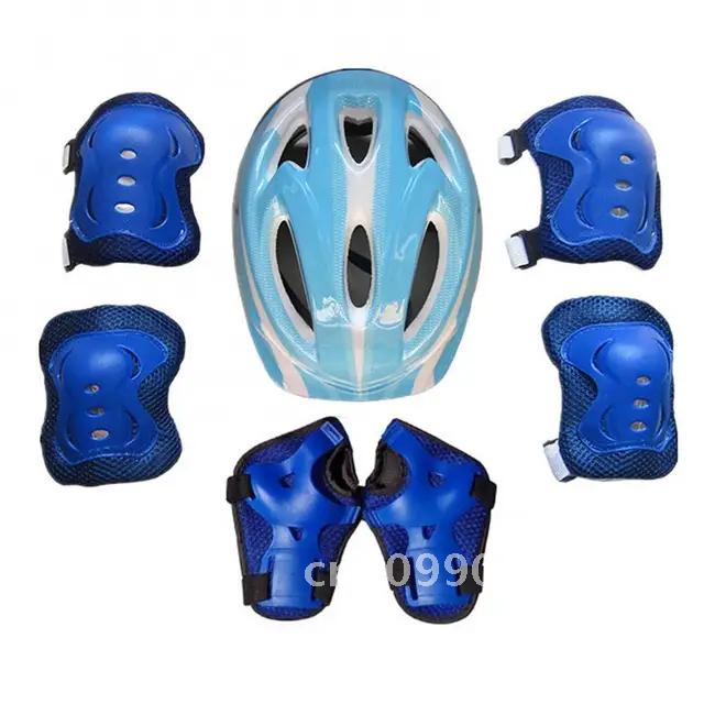 7pcs Kids Roller Skate Protector Helmet Knee Pads Elbow Pad Wrist Hand Protector Kids Cycling Rock Climbing Sports Safety Gear