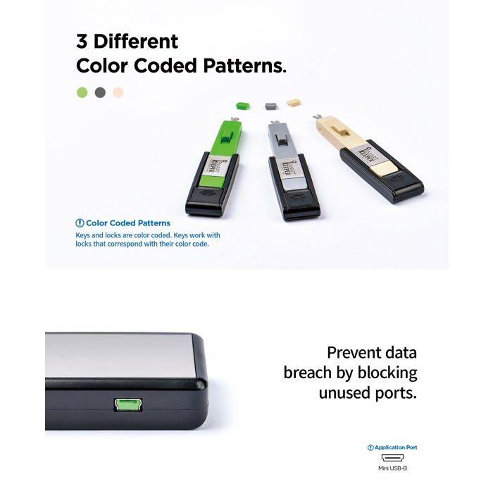 Verrous USB-B - Smart Keeper - UL04P1 - Lot de 10 - Sécurité physique