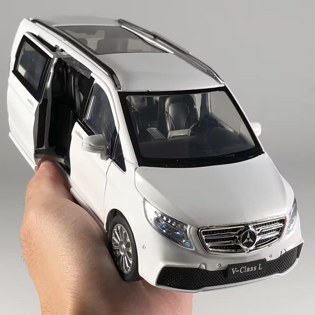 1/24 Benz V260L MPV Alloy Metal Diecast Model Car Home Trendy Ornaments and Computer Desktop Decoration High Simulation Vehicles
