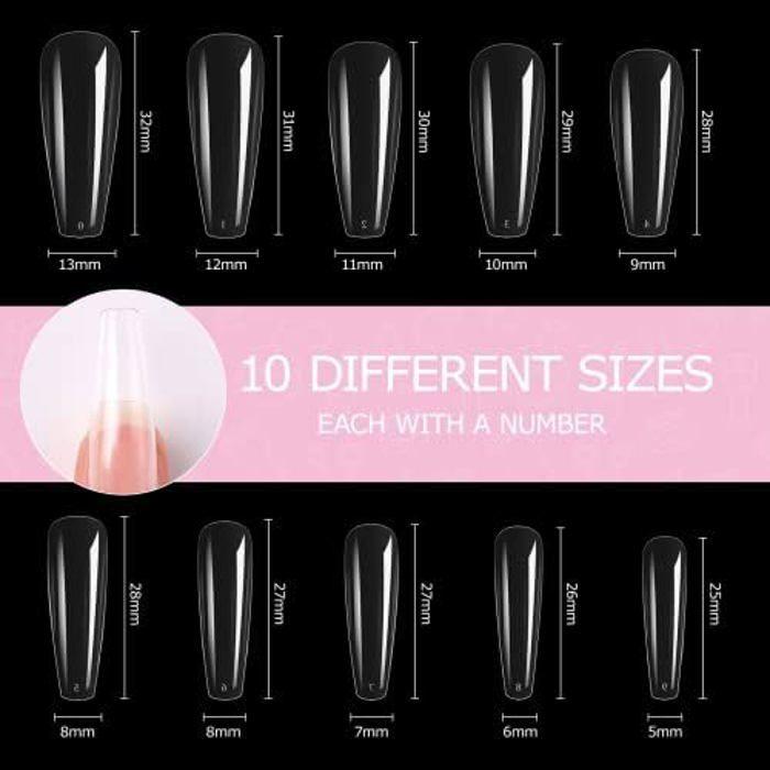 Faux Ongles - CAREHABI - Capsules Acryliques Transparentes - Haute Qualité - 500pcs