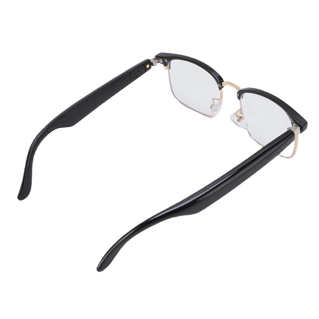 Smarte Brille HD-Sound Sprachhilfe Blaulichtblockierende Bluetooth-Brille Eingebaute Mikrofone Lautsprecher für Android Anrufe entgegennehmen