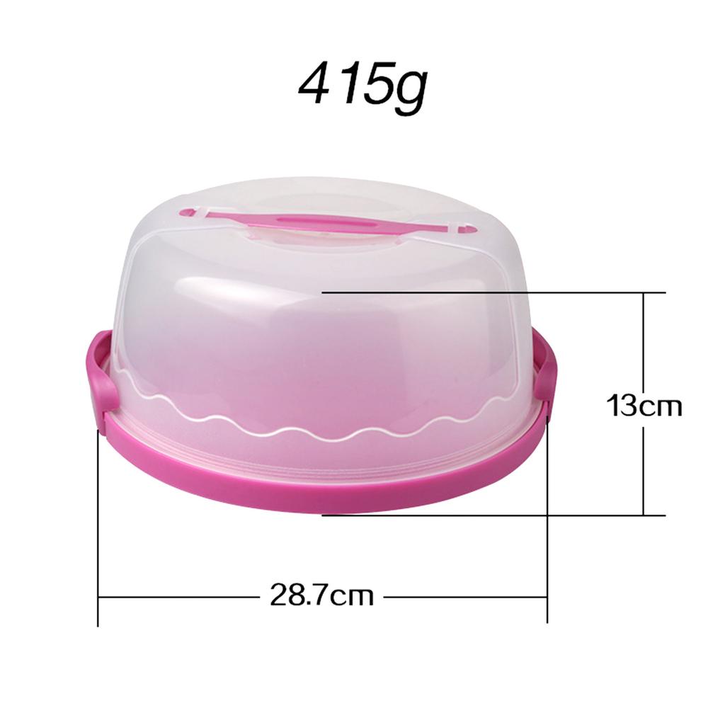 Plastic Cake Box with Foldable Handle Pastry Storage Boxes Dessert Container Cover Case Serving Tray for Travel Cake Acce