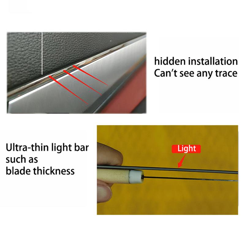 10/14/18 in 1 Led Car Ambient Lights 213 64 Color RGB Symphony Streamer Bluetooth Rainbow Acrylic Strips Atmosphere Lamp Kit 12V