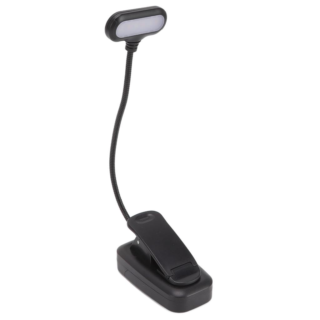 LED Clip On Reading Light Eye Protection 3 Level Brightness Flexible Neck Portable Book Night Light for Home Travel