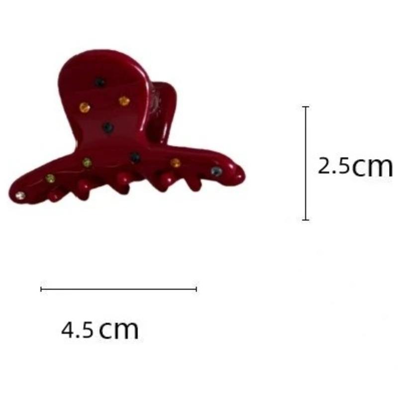 Colorful Diamond Acetic Acid Hair Claw Sweet Elegant Bangs Side Clip Small Grab Clip Women Girls Half Tied Hair Claw Accessories