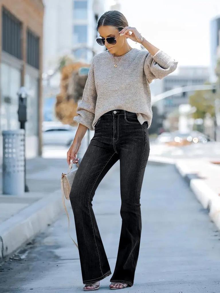 2024 Women's High-Waisted Wide-Leg Slimming Flared Jeans