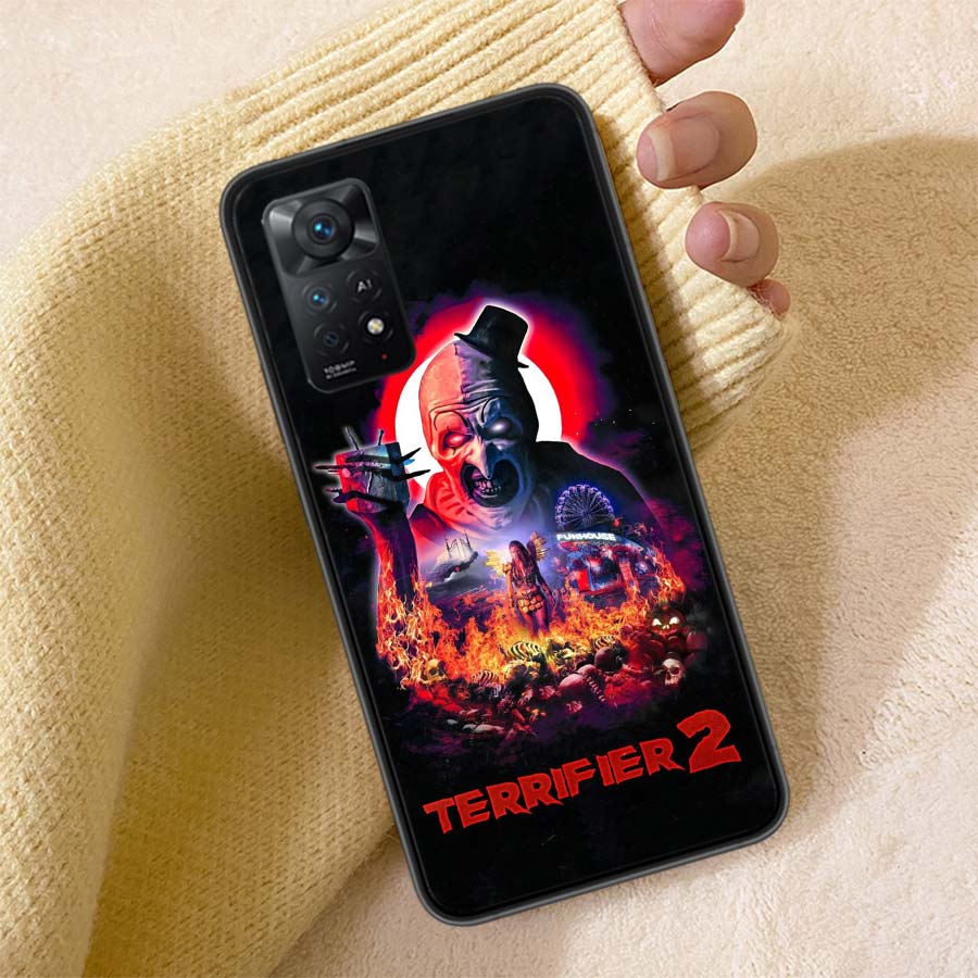 Horror Movie Terrifier Phone Case For Redmi 13C 14C Note 14 13 Pro Plus 12 12C 10A 10C 10 9A 9C 9T 9 8 8A K80 K70 Pro Cover TPU
