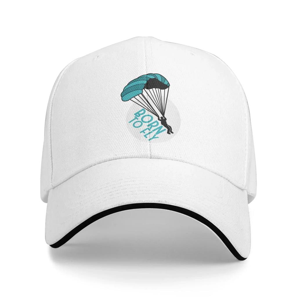 Eat Sleep Fly Paraglider T Shirts for Men Cool Paragliding Sandwich Hat Hats Sports Cap Breathable Snapback Caps Baseball Cap