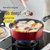 COOKER KING Red Deep Frying Pan