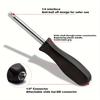 6 ks Sada ráčnových klíčů, 1/4"3/8"1/2" Ráčnový klíč 72 zubů Nástrčný klíč, Rychloupínací ráčnový klíč, Oboustranný, Kovový