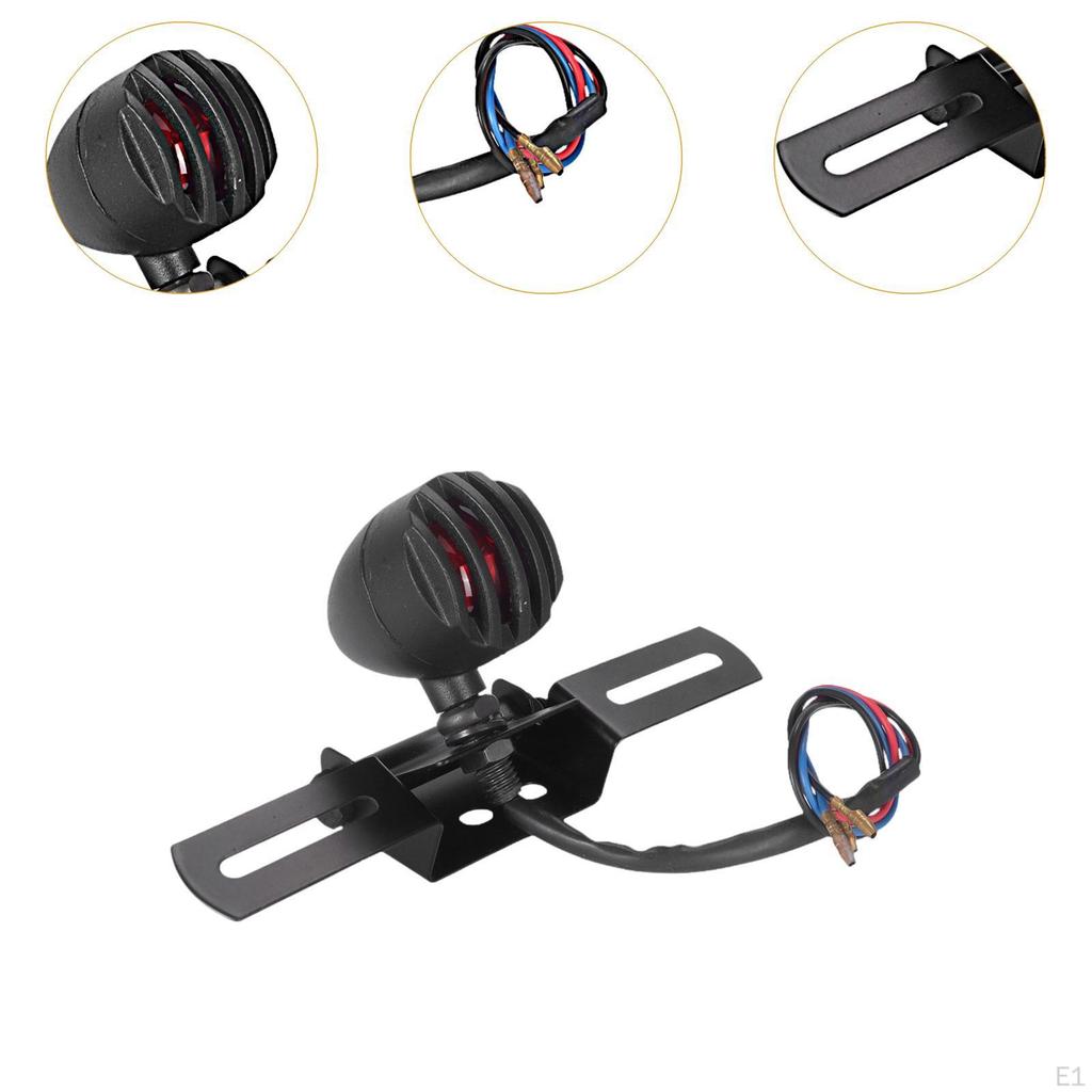 Motorcycle Tail Lights Accessories Metal 12V 5W Supplies Direct Replace Black Compatible High