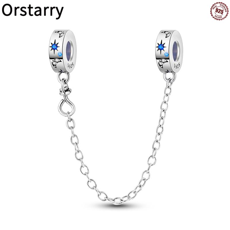 New Copper Stars & Moon Sunflower Safety Chains Spacer Beads Charms Fit Original Bracelets Diy Jewelry
