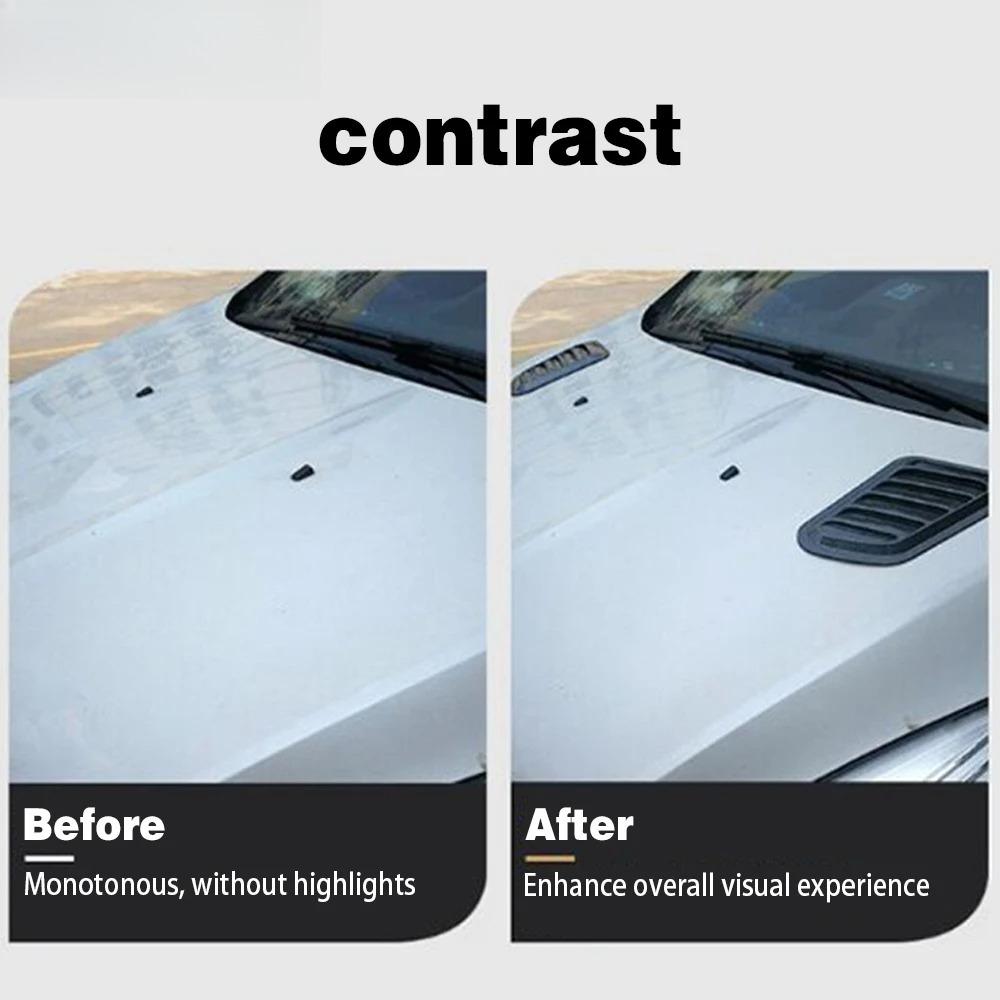 Universelle Auto Motorhaube Lufthutze Kohlefaser Lufteinlass Entlüftungsabdeckung 2 Stück Styling Zubehör Außendekoration für einfache Installation