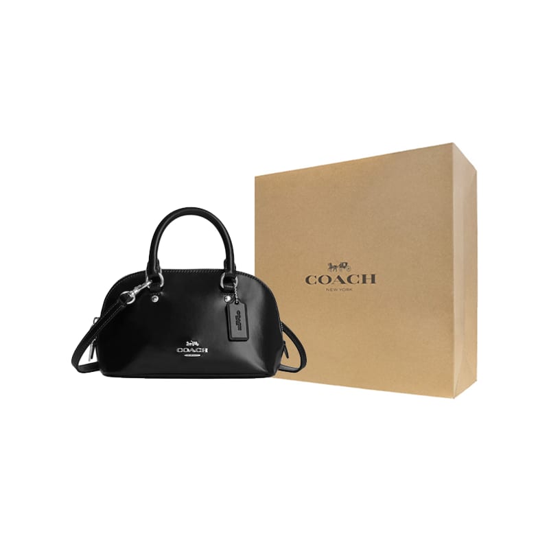 COACH SATCHEL Cow Leather Shoulder Bag, Crossbody Bag, Handbag Mini Women's Black CEA01-SVBK