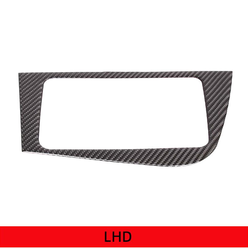 EJJG2 For Seat Leon 2005-2012 Real Carbon Fiber Sticker LHD RHD Car CD Panel Decoration Sticker Car Interior Modification Accessories