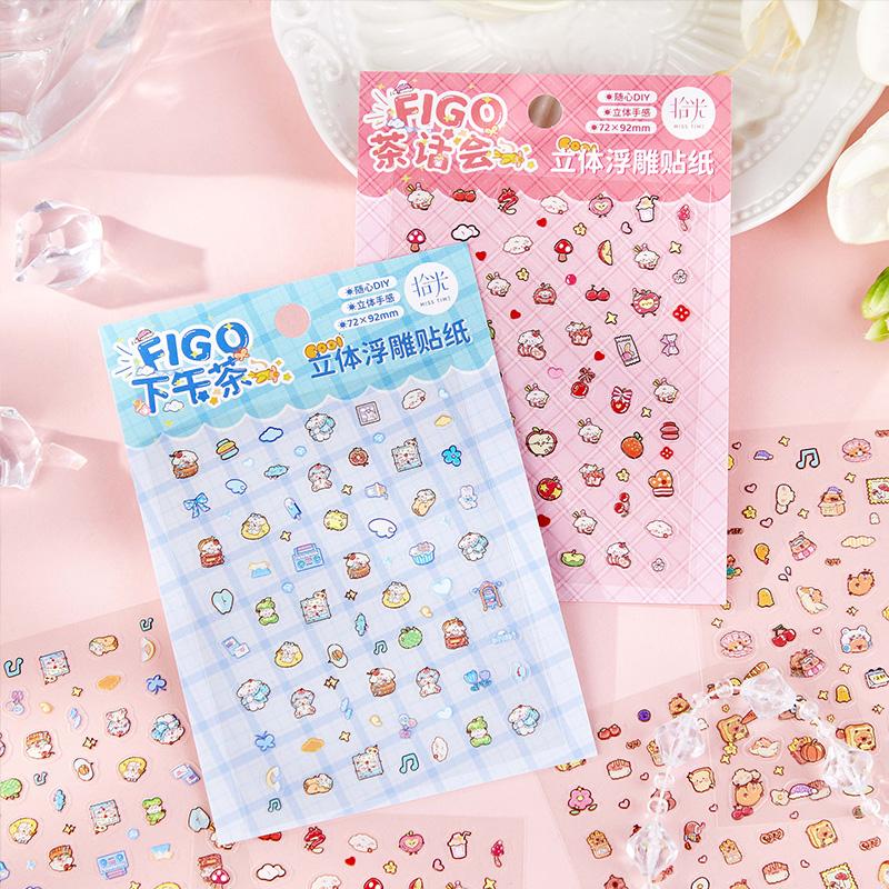 Kawaii Cartoon Animal Mini Die-cutting Stickers DIY Handbook Decoration Scrapbook Diary Album Phone Case Computer School Station