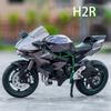 1/10 Kawasaki H2R Alloy Die Cast Motorcycle Model Vehicle Collection Sound and Light Off Road Autocycle Toys Car