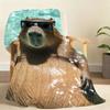 C-Capybara summer swimming Blanket Soft Throw Blanket for Home Bedroom Bed Sofa Picnic Travel Office Rest Cover Blanket Gift