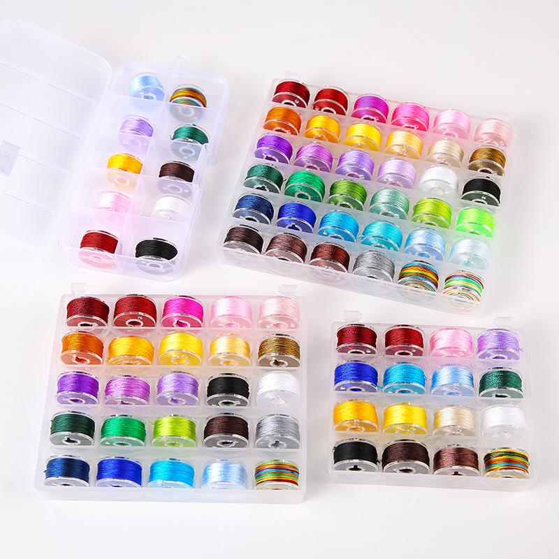 25-Color DIY Nylon Filament Weaving Rope Set for Bracelets, Rings, Beading, Tassels & Chinese National Trend Crafts