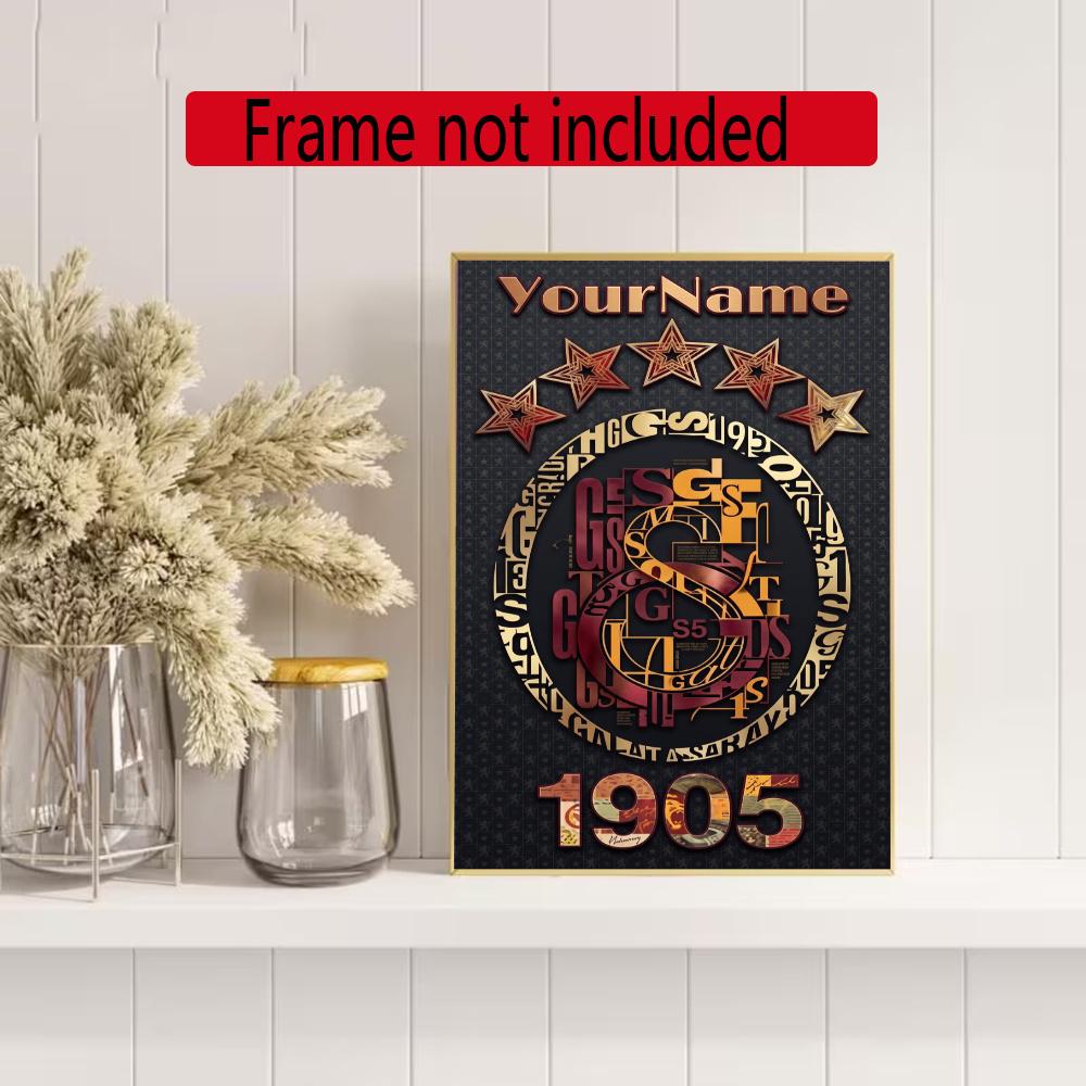 Galatasaray Customize Text Diamond Painting Round Diamond Mosaic Suitable For Beginners Diamond Painting Rhinestones Gift Frameless