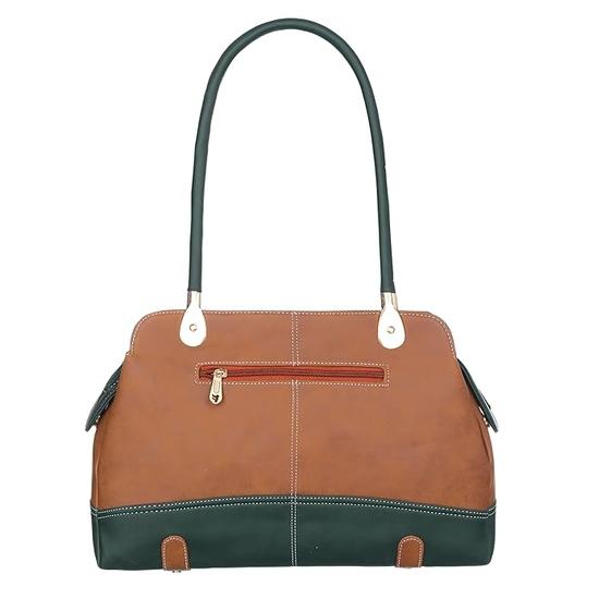 Fostelo Women's Vegan Leather Davie Shoulder Bag | Ladies Purse Handbag (Tan) (Large)