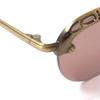Very Good JEAN-PAUL GAULTIER sunglasses Old logo engraved half rim gold mens 56-3175 Used