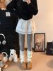 Korean High Waist Lace Mini Skirt - Women's Spring White Layered Design