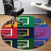 1PC Basketball Hoops Office Round Area Rug, Mat Suitable For Office, Under Office Chairs Bedroom Living Room Home Decor, Room Deco