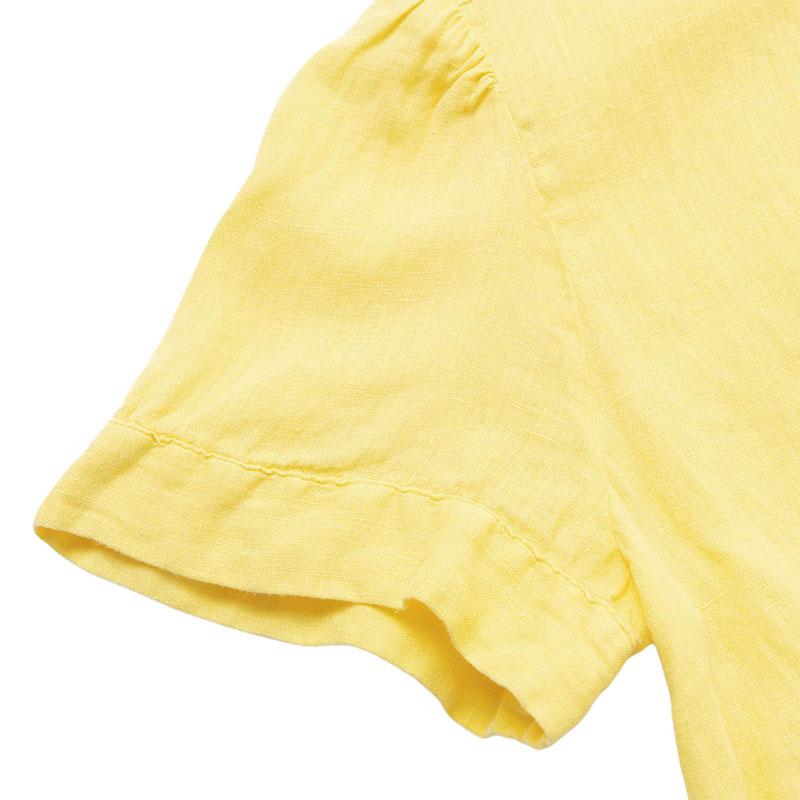 Polo Ralph Lauren Solid Color Pony Logo Embroidered Single-Breasted Short Sleeve Shirt Women shirts Yellow 211874919-002