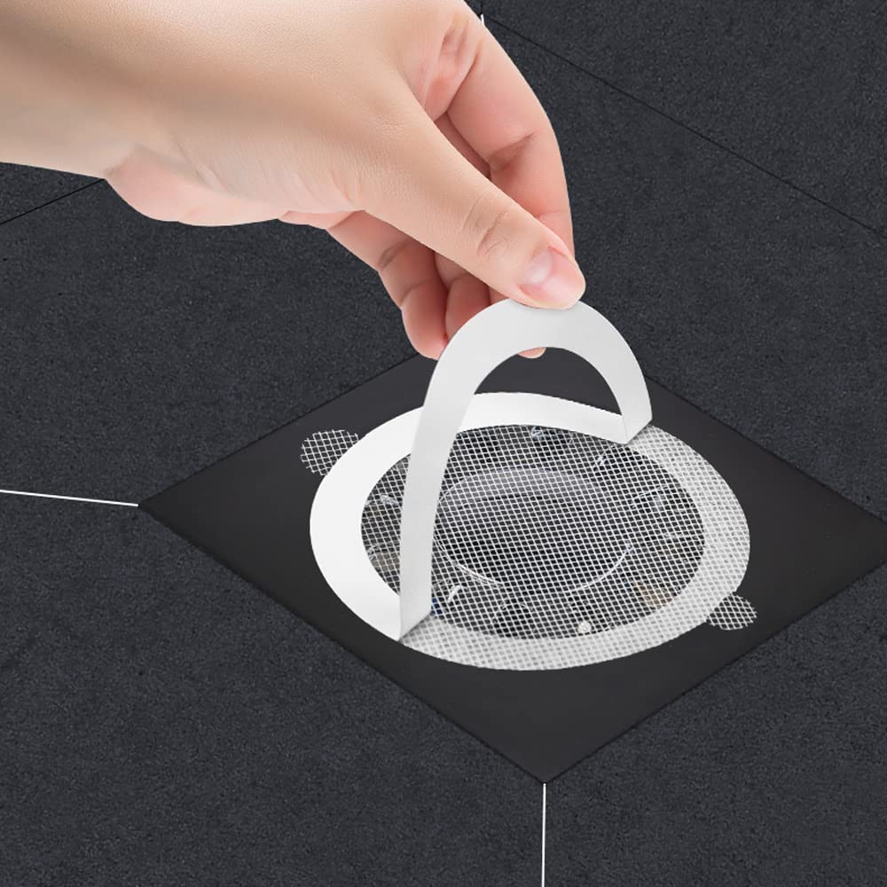 SZB Drain Net Hair Catcher Drain Cover Disposable Drain Seal Hair Garbage Collection Bathroom Washroom Drain Sink Bath (Circle 110mm, 100pcs)