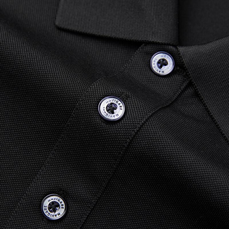 Navigare Men's Black Short-Sleeve Polo Shirt 1025523807