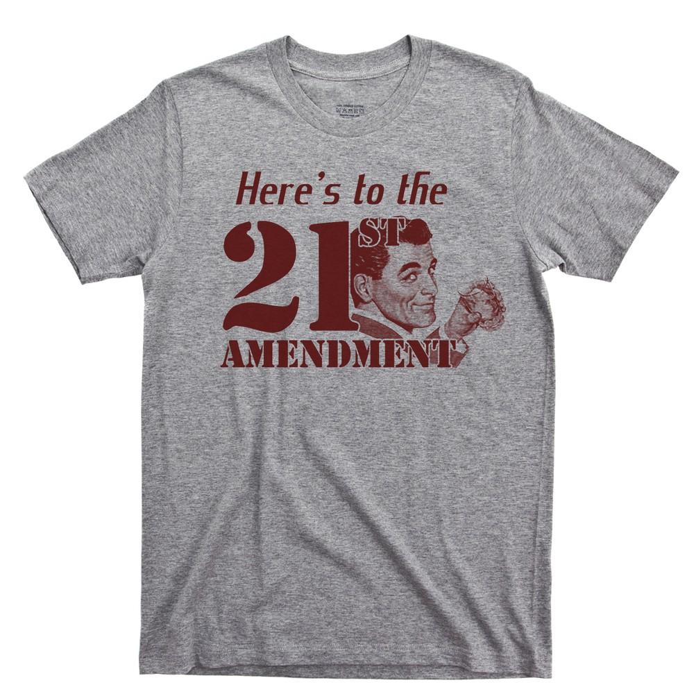 21st AMENDMENT Prohibition Drinking Hooch Alcohol Booze Beer Wine  Tee Unisex T-Shirt XL