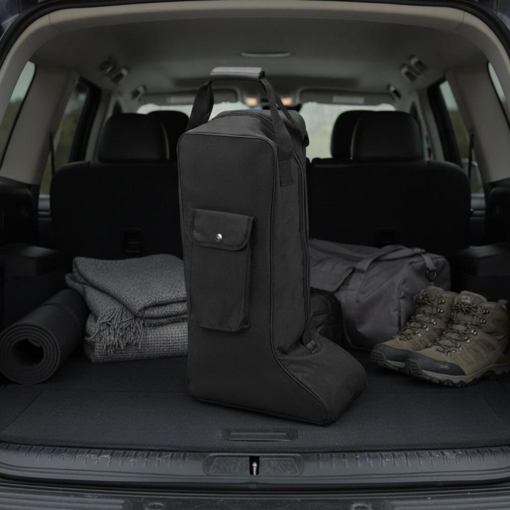 Tall Boot Storage Bag Lightweight Riding with Outer Pocket for Travel
