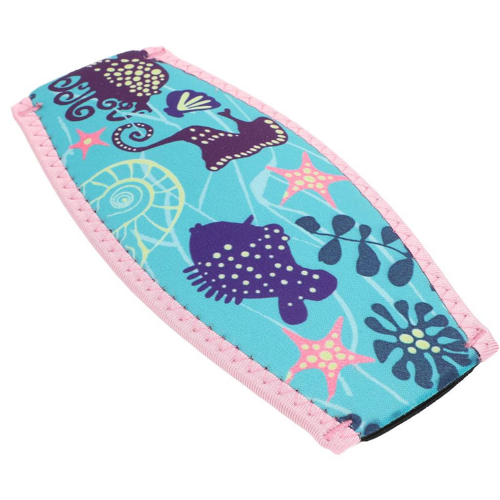 Diving Goggles Hair Protector Pink Border Green Background Neoprene Rubber 2 Layers Waterproof Dive Goggles Straps for