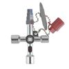 Multi-functional Silver Triangular Wrench with Bit Key & Four-in-One Pagoda