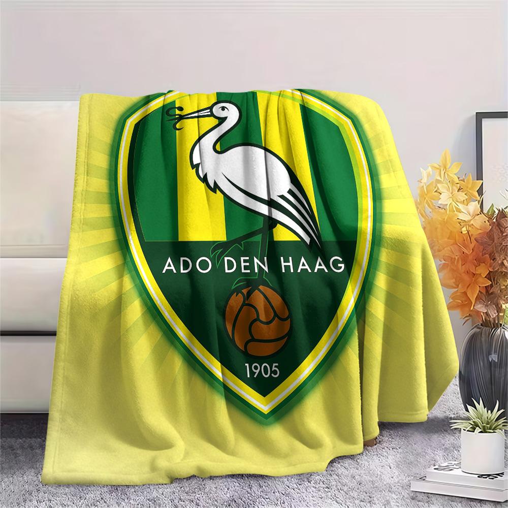 ADO Den Haag Flannel Blanket, High Quality Comfortable for All Seasons, Home Decor, Warmth and Comfort