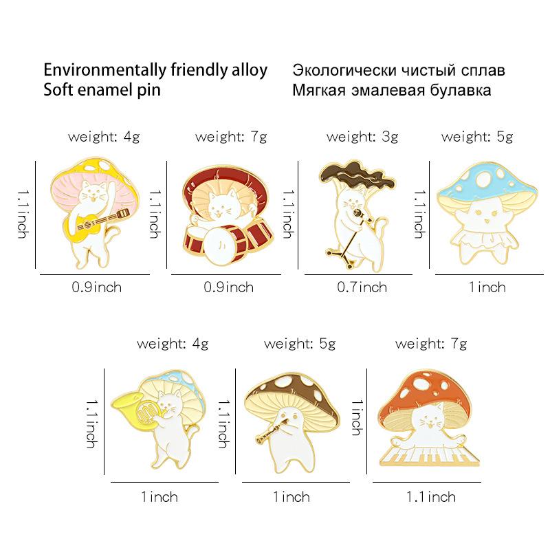 3-10Pcs Cartoon Brooch Set Christmas Frog Space Mushrooms Joker Black Cat Dog Enamel Pins Animal Lapel Badge Jewelry Wholesale
