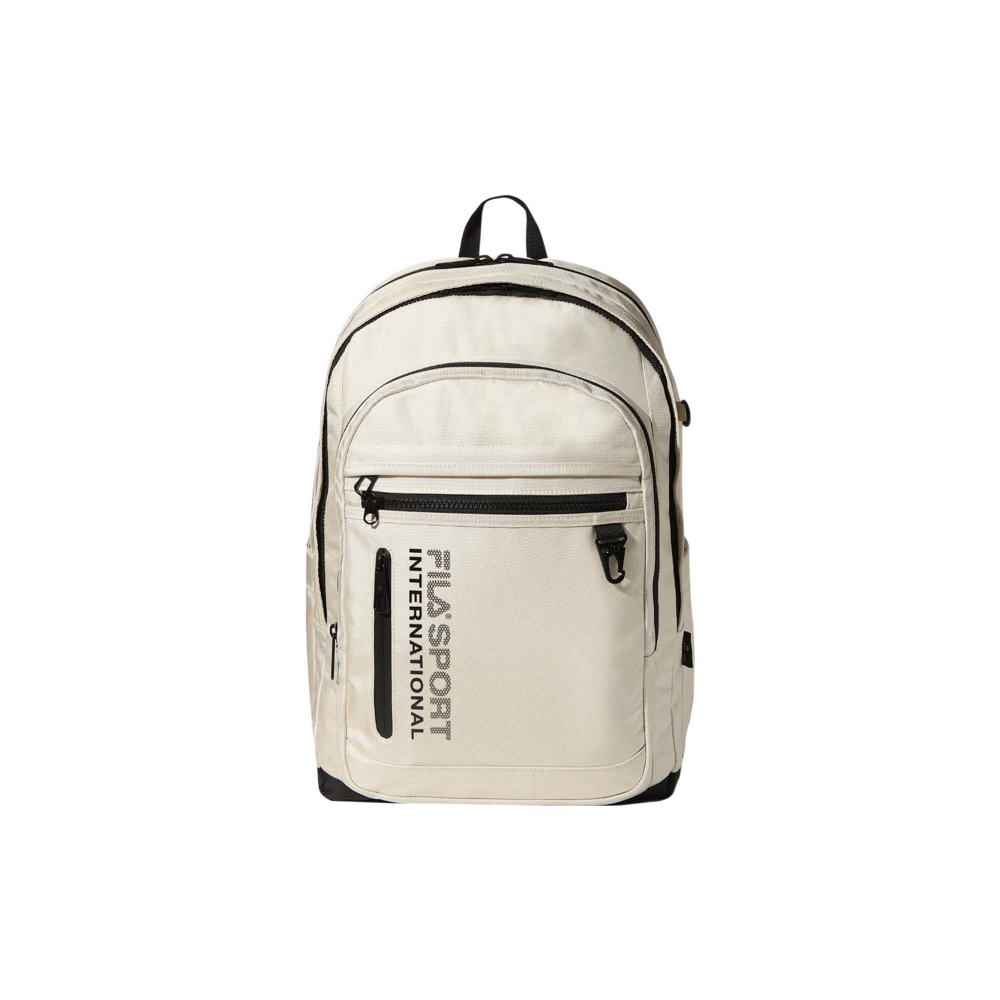 

New FILA Nylon Backpack Regular Unisex Ecru FS3BPF5002X-CRM 31.5*13.0*15.5CM