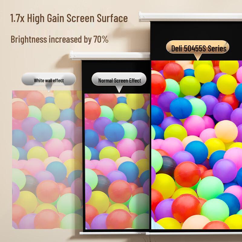 Deli 50454s Electric Remote Control Projector Screen