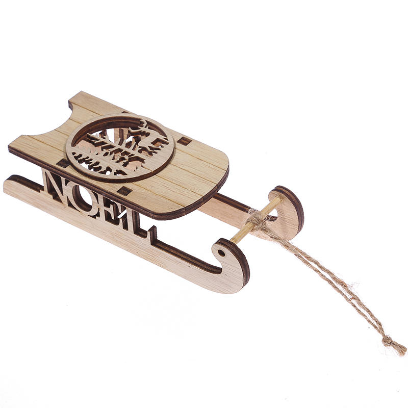 

Неокрашенные деревянные украшения в виде саней для рождественской елки, деревенские миниатюрные деревянные вырезки для поделок One Size