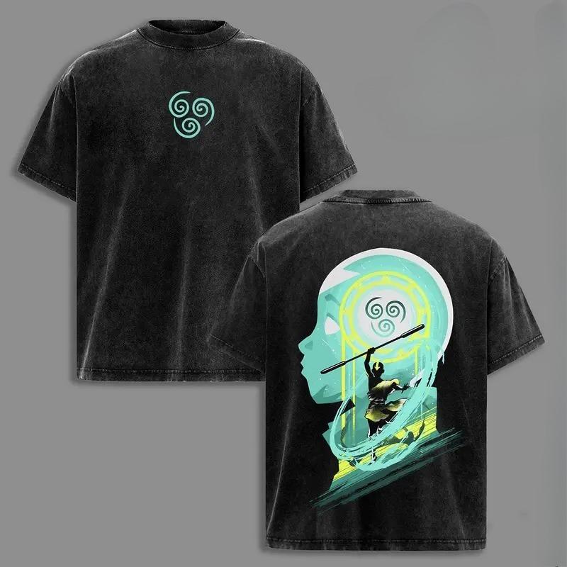 Аватар: Легенда об Аанге Тоф Бейфонг Печатная Футболка Мужская Женская Ретро Стиранные Футболки Хлопковая Футболка Повседневная Одежда Харадзюку Футболка XXL