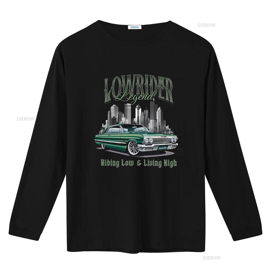 Lowrider Legend Green T Shirt Vintage Washed Casual Top For Everyday Wear Unisex Designer Clothes Breathable Slightly Stylish