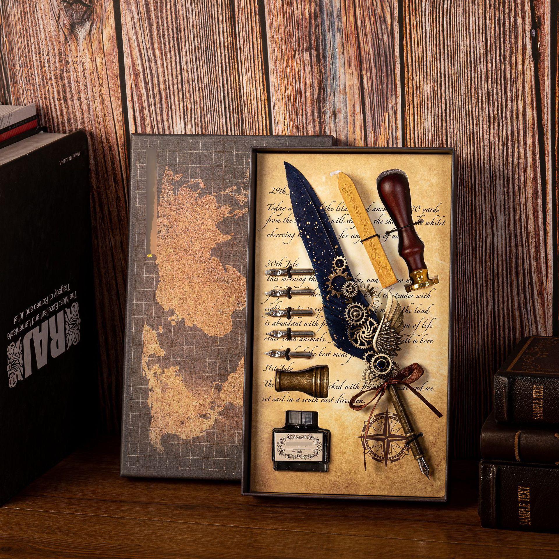 

Creative Retro Mechanical Accessories Quills, Available For Direct Sale Vintage Holiday Gifts 0.5mm Темно-синій