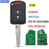 Ecusells 2+1/3B Remote Head Car Key 315MHz ID47 Chip for Mitsubishi Eclipse Cross 2018   FCC ID: OUCJ166N P/N: 6370C135