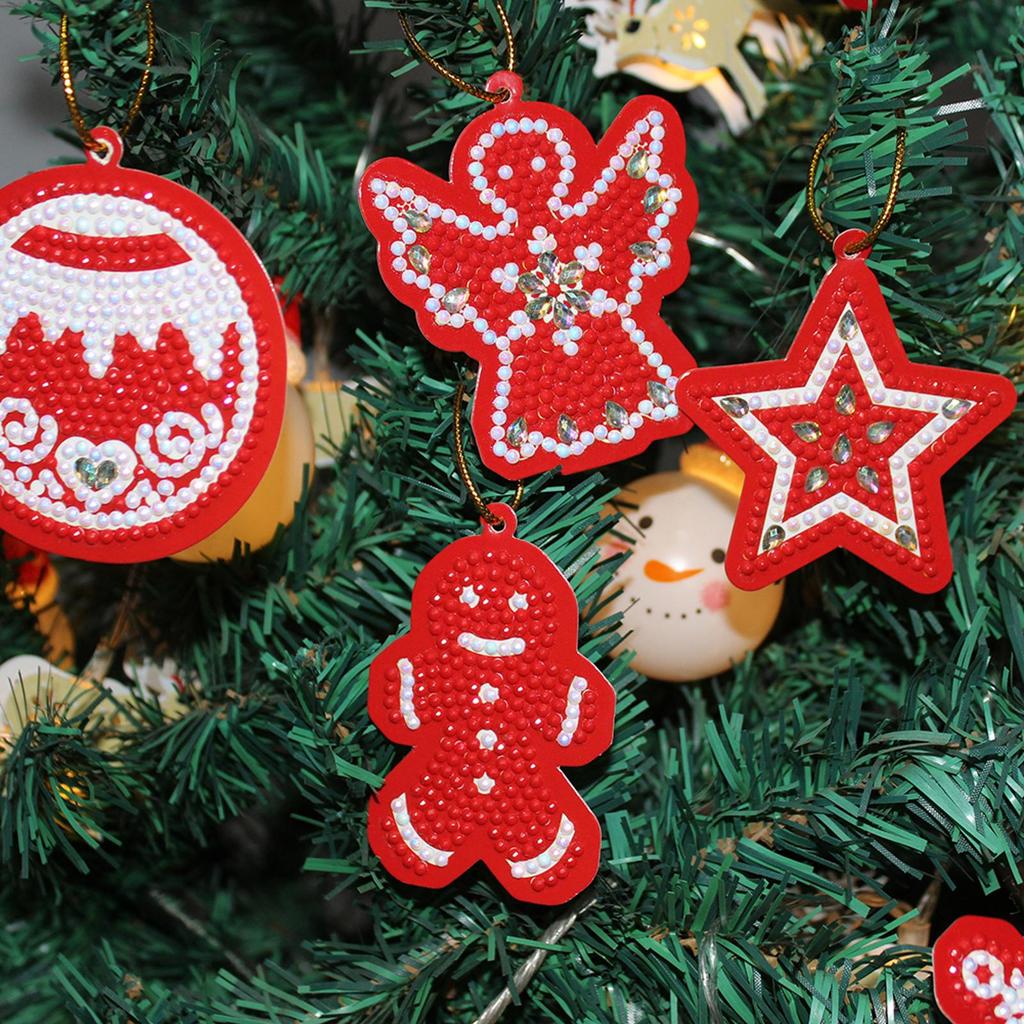Christmas Tree Ornaments DIY Diamond Painting Special-shaped Home Party Pendants